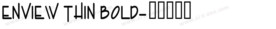 Enview Thin Bold字体转换